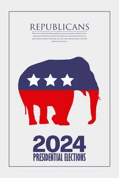 Republicans donkey text card Stock Illustration