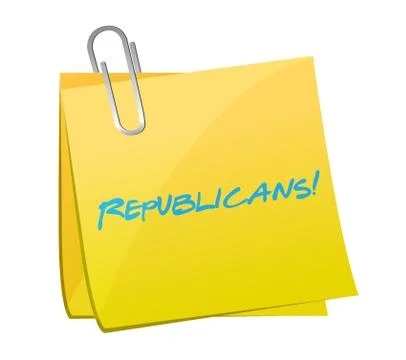 Republicans post illustration design Stock Illustration