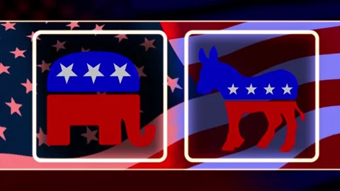 Republicans vs Democrats Stock Footage 286182985