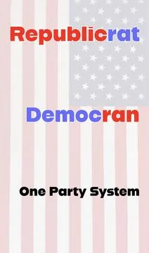 Republicrat Democran One Party System US Concept Stock-Illustration