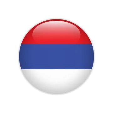 Republika Srpska flag on button Illustrazione stock