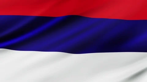 Republika Srpska flag waving in wind video footage Stock Footage 120301434