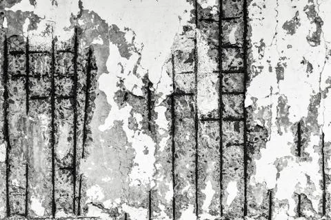 Repulsed a piece of the wall Stock Photos