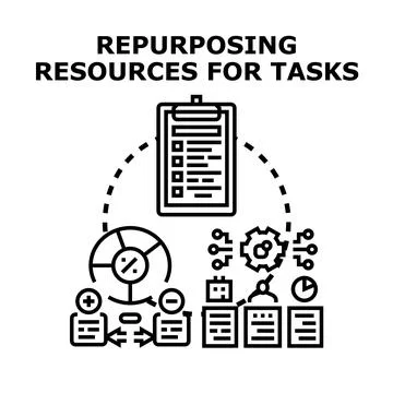 Repurposing resources for project tasks and optimization 库存插图