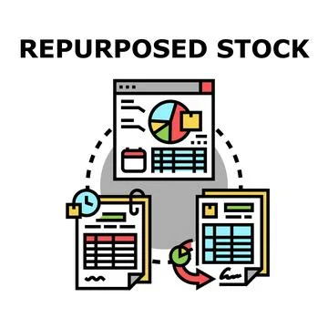 Repurposing stock data for new business concepts Stock Illustration
