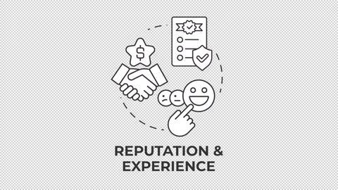 Reputation and experience line concept icon animation Stock Footage 337774368