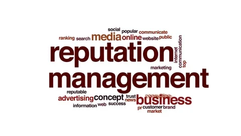 Reputation management animated word cloud, text design animation. Stock Footage 71508022