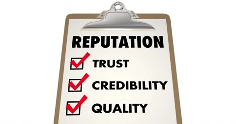 Reputation Trust Credibility Quality Checklist Clipboard Animation 4K Stock Footage 60393965