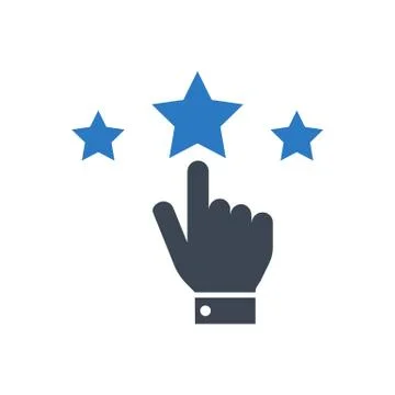 Reputation Vector Glyph Icon Stock Illustration