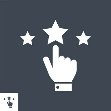 Reputation Vector Glyph Icon Stock Illustration