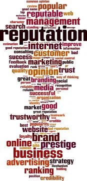 Reputation word cloud Stock Illustration