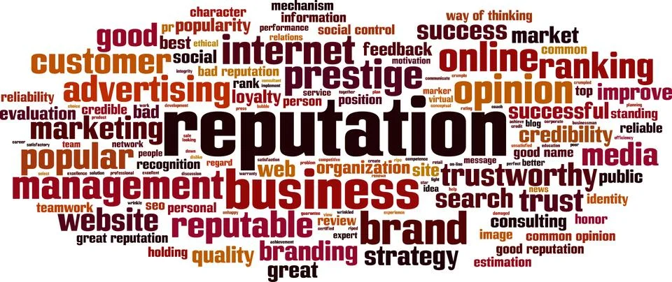 Reputation word cloud Stock Illustration
