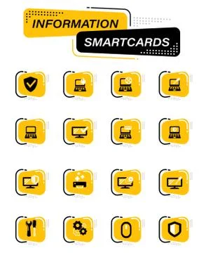 Repyer Diagnostics of computers icons set Illustrazione stock