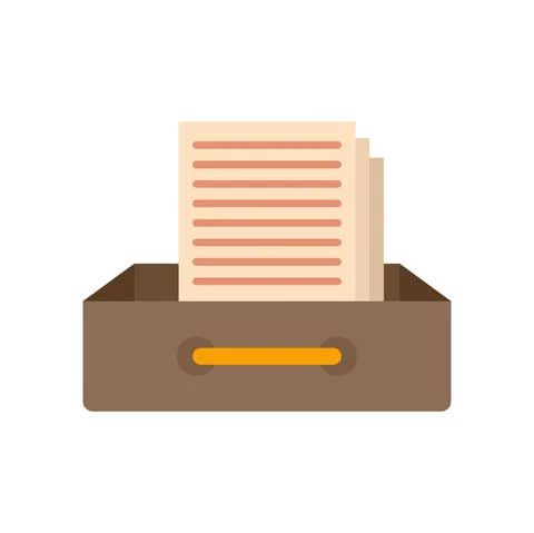 Request archive folder icon flat isolated vector Stock Illustration