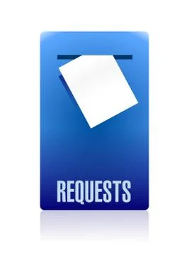 Request box illustration design Illustrazione stock