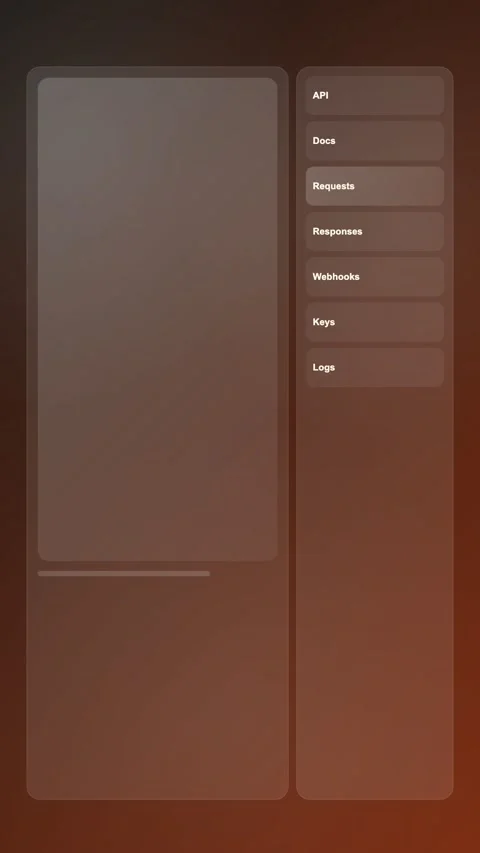 Request Builder Console Modern Gradient SaaS Interface Vertical Animation Stock Footage 345155049