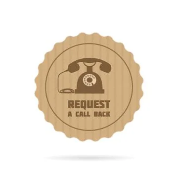 Request a call back icon Stock Illustration