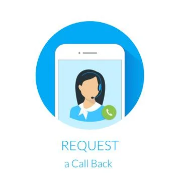 Request a call back Stock Illustration
