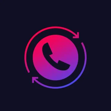 Request call, callback icon with a phone, vector Stock Illustration