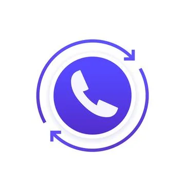 Request call, callback icon with a phone, vector Stock Illustration
