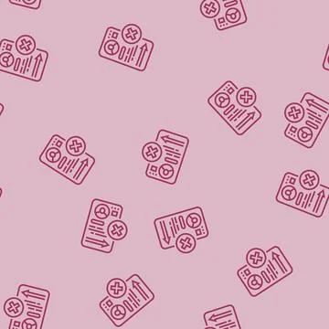 Request closed line seamless pattern Stock Illustration