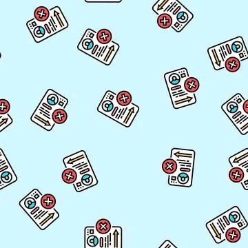 Request closed vector seamless pattern Stock Illustration