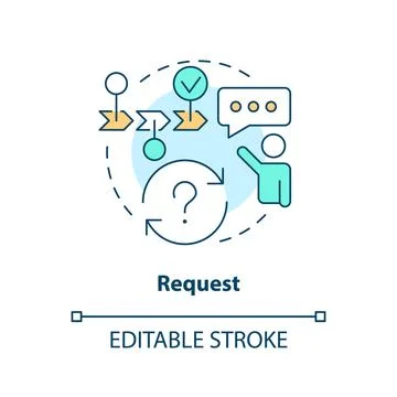 Request concept icon Illustrazione stock