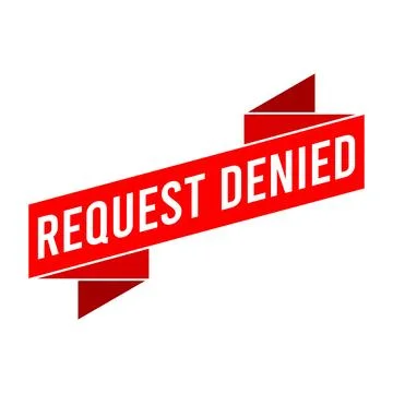 Request Denied Letter Rubber Stamp Vector Design Template Stock Illustration