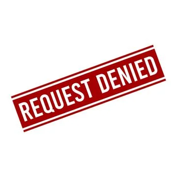 Request Denied Letter Rubber Stamp Vector Design Template Stock Illustration