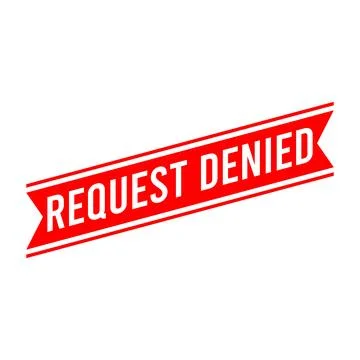 Request Denied Letter Rubber Stamp Vector Design Template Stock Illustration