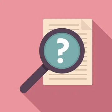 Request document icon flat . Online form Illustrazione stock