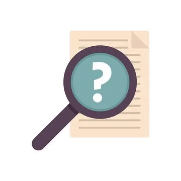 Request document icon flat vector. Online form Illustrazione stock
