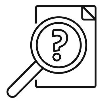 Request document icon outline vector. Online form Illustrazione stock