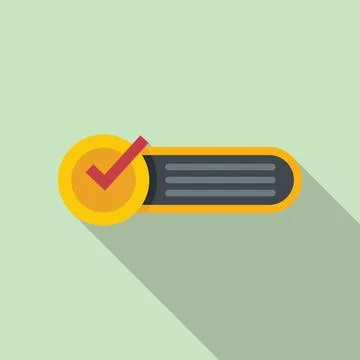 Request form icon flat vector. Document service Illustrazione stock