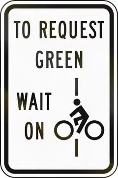 To Request Green Wait On Line Stock Illustration