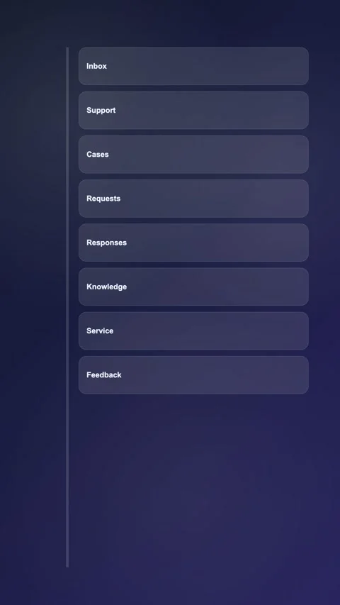 Request Handling Console Premium Gradient SaaS Interface Vertical Animation Stock Footage 345154669