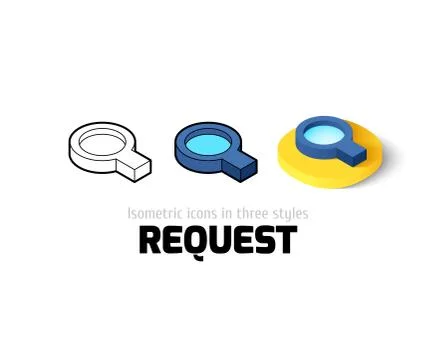 Request icon in different style Stock Illustration