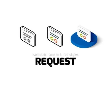Request icon in different style Stock Illustration
