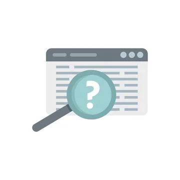 Request icon flat vector. Online form Stock Illustration