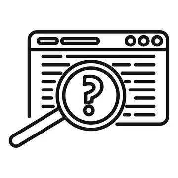 Request icon outline vector. Online form Stock Illustration