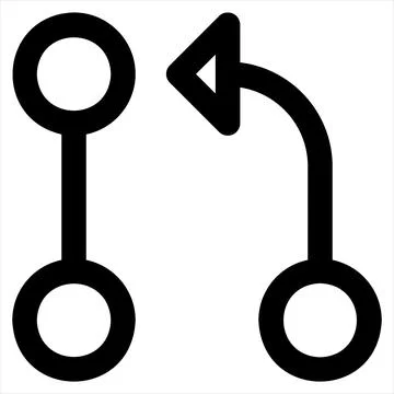 Request line icon vector illustration isolated on white background Illustrazione stock