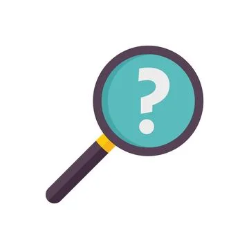 Request magnifier icon flat vector. Online form Stock Illustration