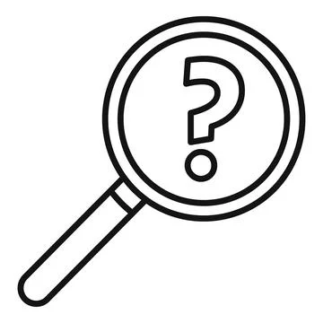 Request magnifier icon outline . Online form Stock Illustration