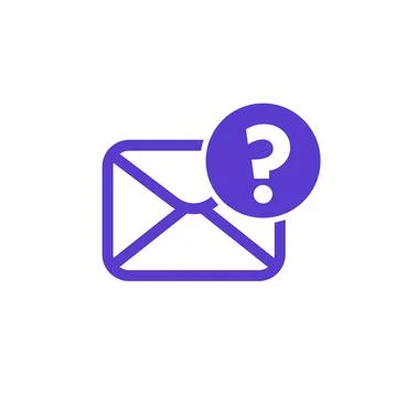 Request mail icon on white Stock Illustration
