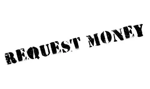 Request Money rubber stamp Stock Illustration