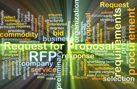 Request for proposal RFP background concept glowing 스톡 일러스트