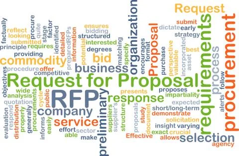 Request for proposal RFP background concept Stock Illustration