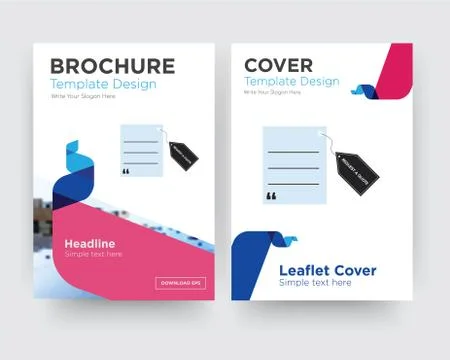 Request a quote brochure flyer design template Free Stock Illustration
