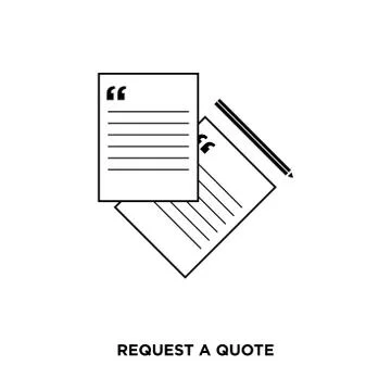 Request a quote icon isolated on white background for your web, mobile and ap Stock Illustration
