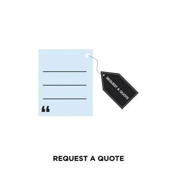 Request a quote icon isolated on white background for your web, mobile and ap Stock Illustration